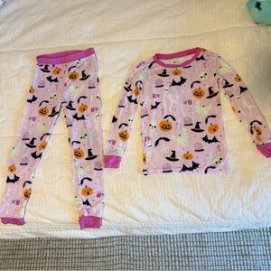 Little Sleepies Halloween Kids Pajama Set - Pink and Orange